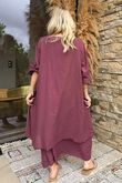 Made in Italy Purdy Pure Cotton Smock Dress Beetroot